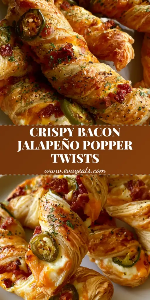 A pile of golden-brown Jalapeño Popper Twists on a white plate, showing melted cheddar and fresh green jalapeño slices.