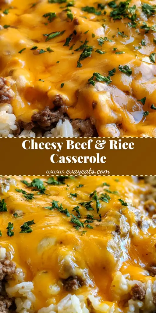 A bubbling black cast iron skillet containing Cheesy Hamburger Rice Casserole with melted cheddar and fresh parsley garnish on a wood background.