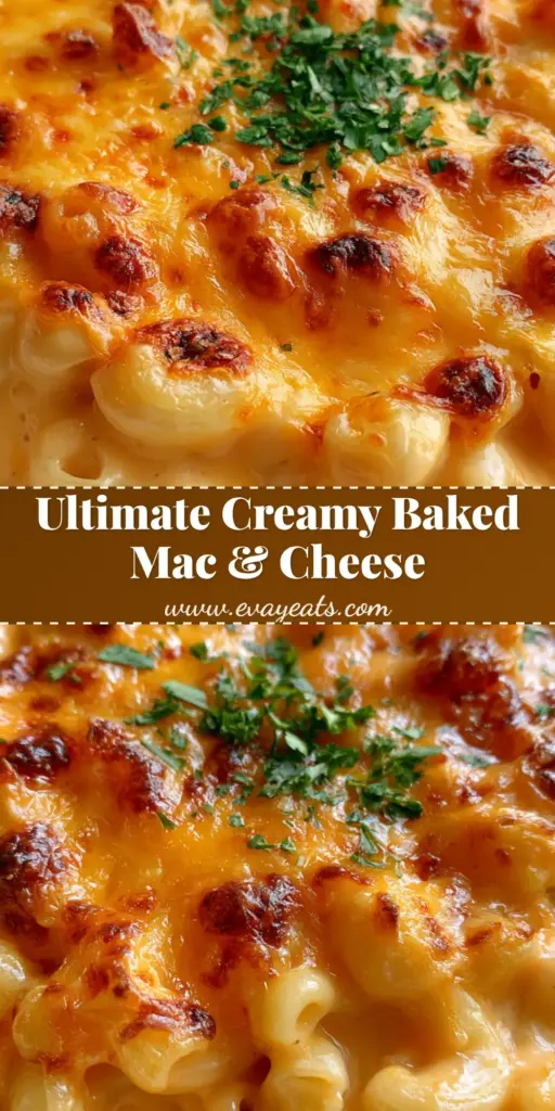 Baked Macaroni and Cheese with a Golden Bubbly Crust 3 A close-up overhead shot of Baked Macaroni and Cheese in a white dish with bubbly sharp cheddar cheese and toasted golden-brown spots.