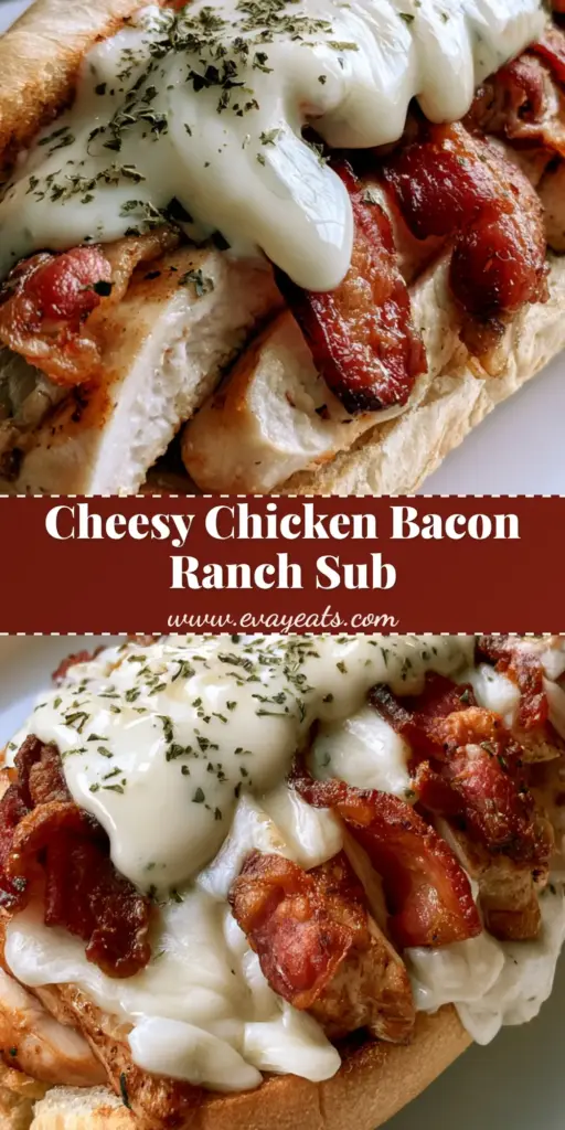A handheld smartphone photo of a Chicken Bacon Ranch Sandwich on a toasted white hoagie roll with melted mozzarella and ranch drizzle.